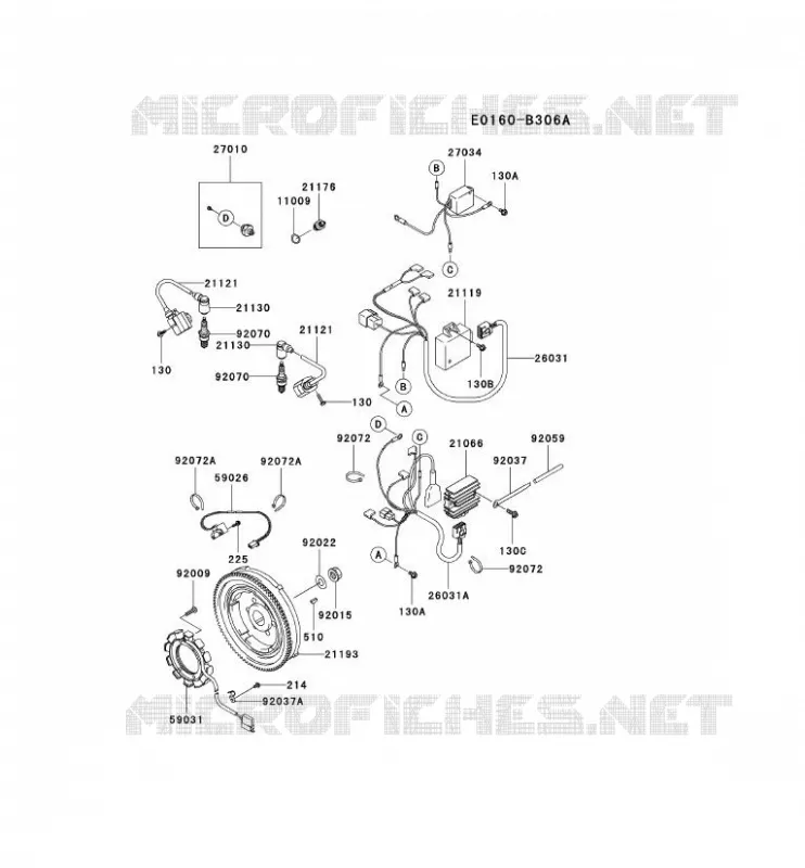 &Eacute;QUIPEMENT ELECTRIQUE Kawasaki Petits Moteurs FD FD620D FD MOTORS  FD620D-AT51
