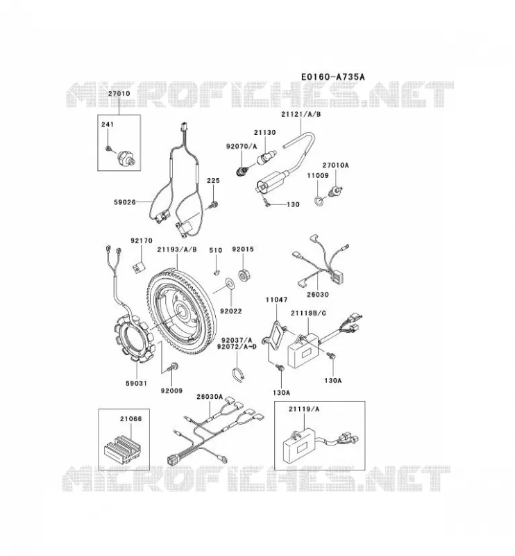 &Eacute;QUIPEMENT ELECTRIQUE Kawasaki Petits Moteurs FD FD620D FD MOTORS  FD620D-BS06