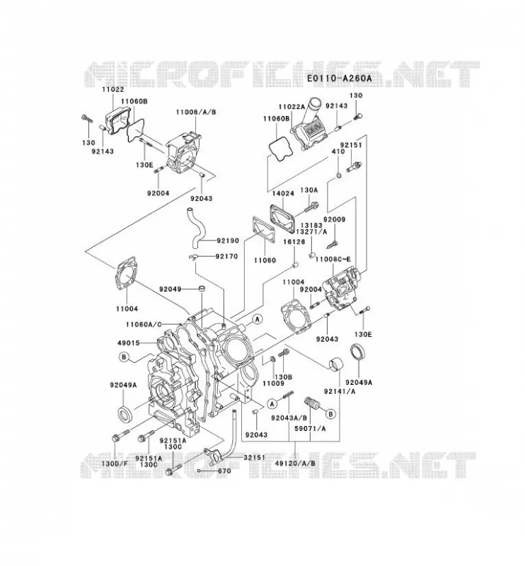 CULASSE/CARTER MOTEUR Kawasaki Petits Moteurs FD FD620D FD MOTORS  FD620D-BS21