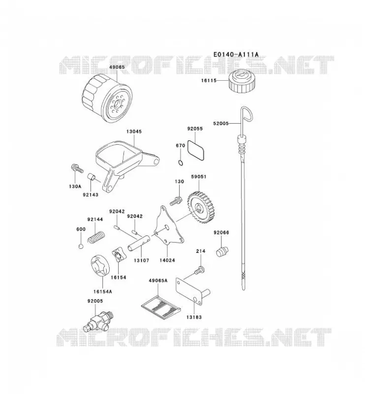 KIT DE GRAISSAGE Kawasaki Petits Moteurs FD FD620D FD MOTORS  FD620D-BS21