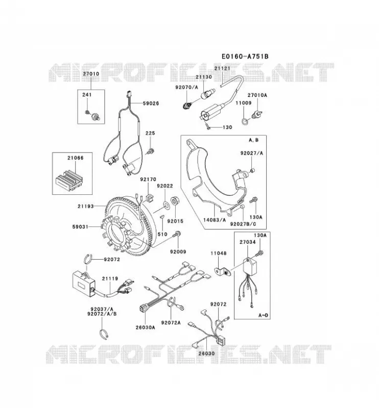 &Eacute;QUIPEMENT ELECTRIQUE Kawasaki Petits Moteurs FD FD620D FD MOTORS  FD620D-BS22