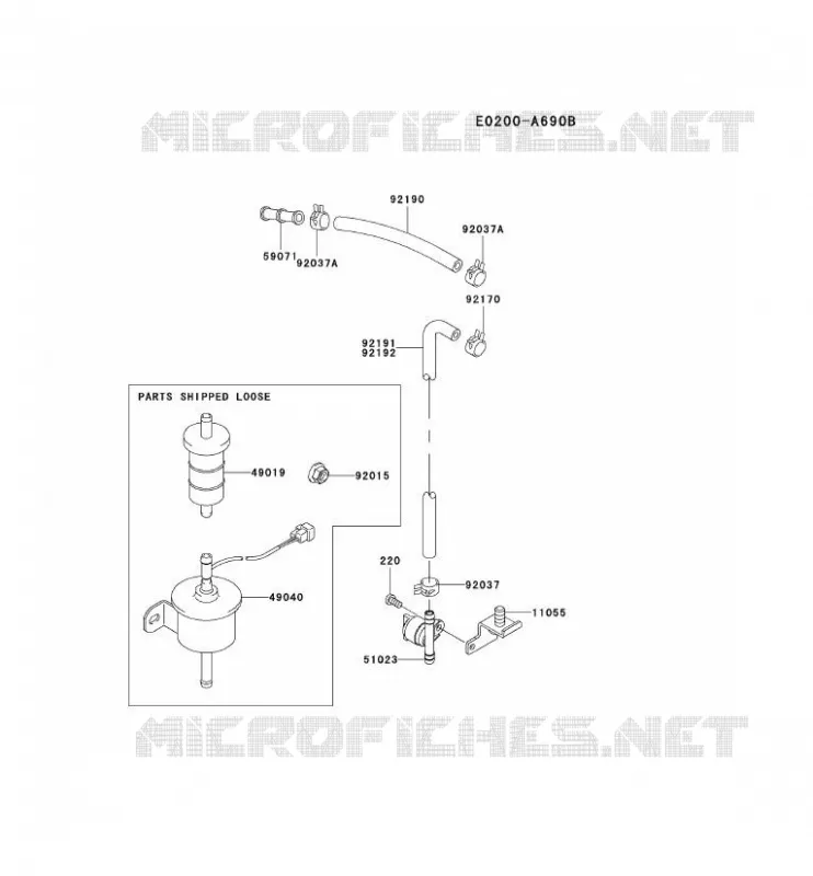 RESERVOIR CARBURANT/ROBINET Kawasaki Petits Moteurs FD FD620D FD MOTORS  FD620D-BT51