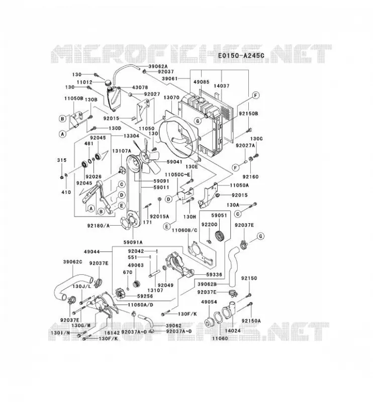 REFROIDISSEMENT Kawasaki Petits Moteurs FD FD620D FD MOTORS  FD620D-CS16