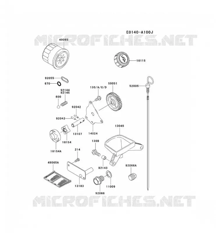KIT DE GRAISSAGE Kawasaki Petits Moteurs FD FD620D FD MOTORS  FD620D-CS18