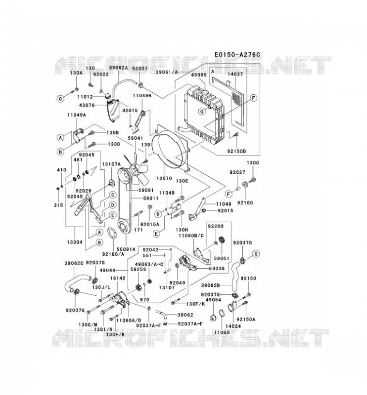 REFROIDISSEMENT Kawasaki Petits Moteurs FD FD620D FD MOTORS  FD620D-CS20