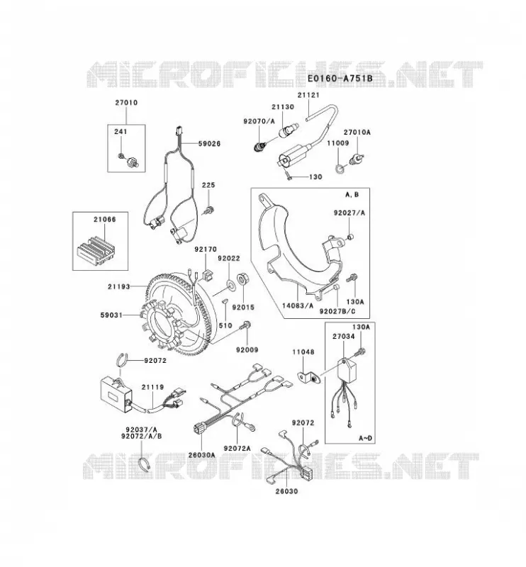 &Eacute;QUIPEMENT ELECTRIQUE Kawasaki Petits Moteurs FD FD620D FD MOTORS  FD620D-CS22