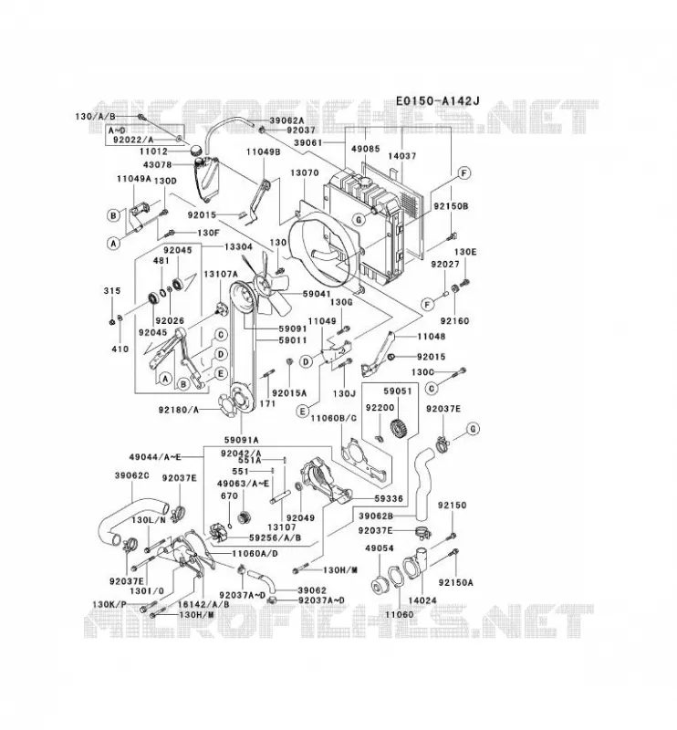 REFROIDISSEMENT Kawasaki Petits Moteurs FD FD620D FD MOTORS  FD620D-ES13