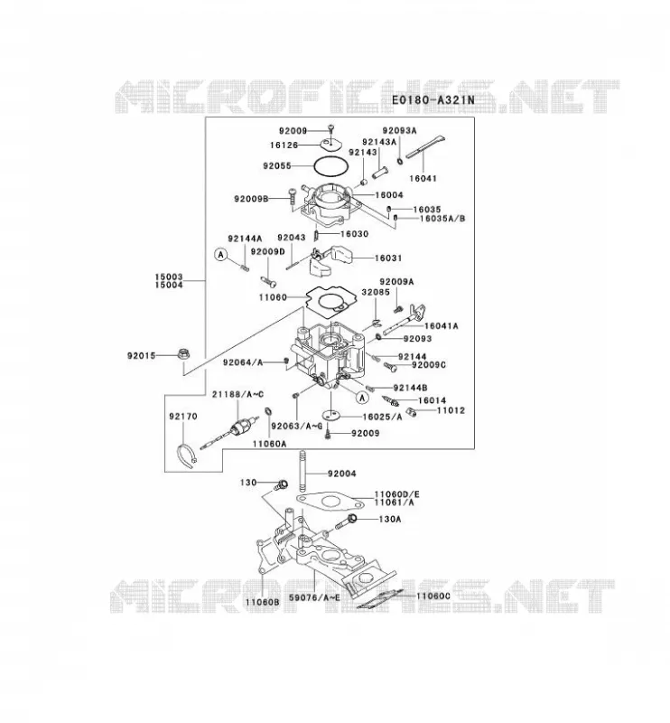 CARBURATEUR Kawasaki Petits Moteurs FD FD620D FD MOTORS  FD620D-ES18