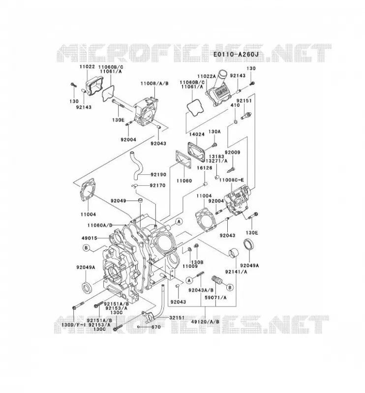 CULASSE/CARTER MOTEUR Kawasaki Petits Moteurs FD FD620D FD MOTORS  FD620D-ES19
