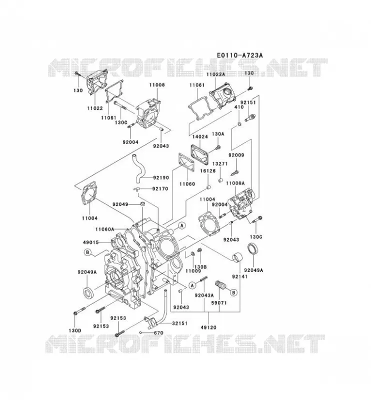 CULASSE/CARTER MOTEUR Kawasaki Petits Moteurs FD FD620D FD MOTORS  FD620D-FS18