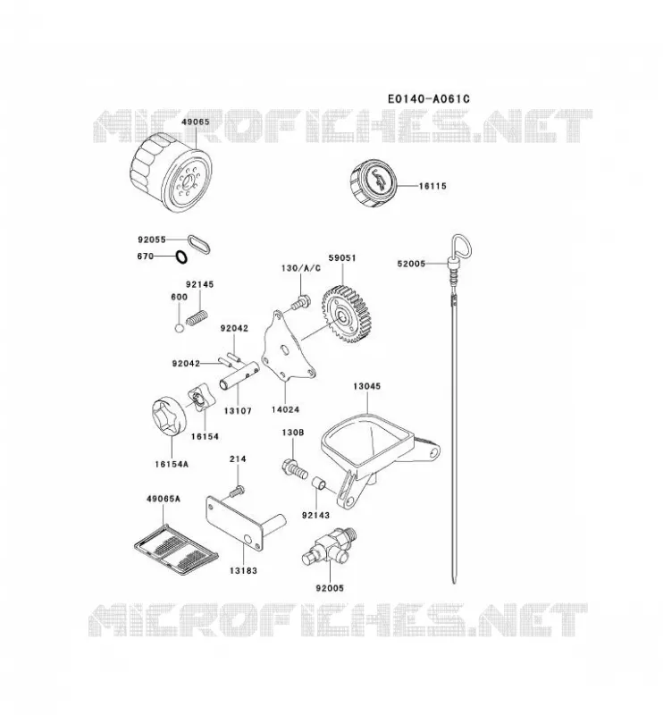 KIT DE GRAISSAGE Kawasaki Petits Moteurs FD FD620D FD MOTORS  FD620D-GS13