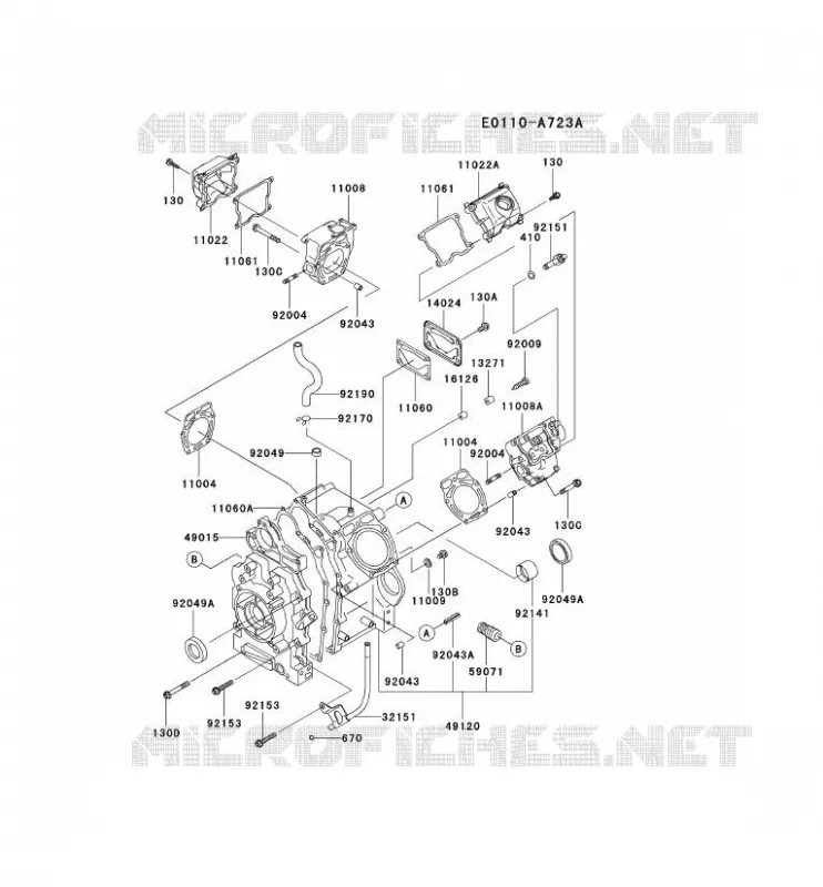CULASSE/CARTER MOTEUR Kawasaki Petits Moteurs FD FD620D FD MOTORS  FD620D-GS18