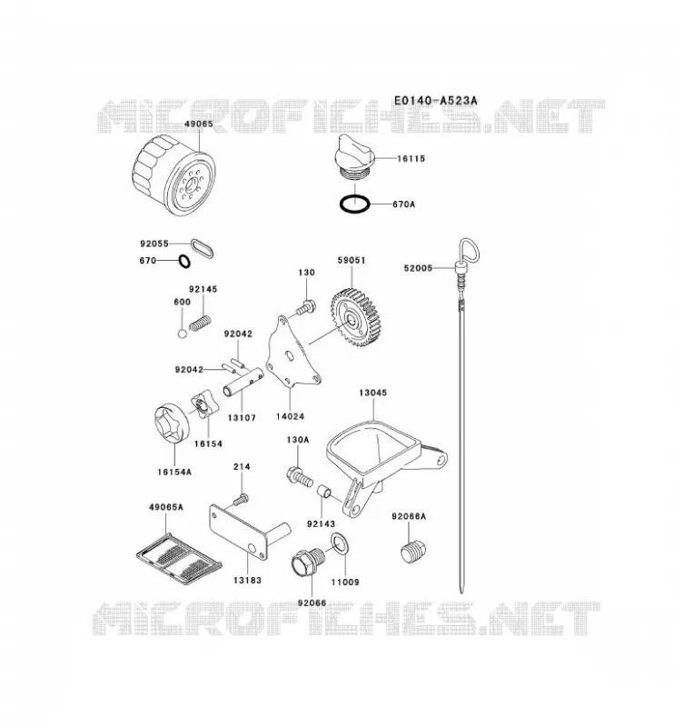 KIT DE GRAISSAGE Kawasaki Petits Moteurs FD FD620D FD MOTORS  FD620D-GS18
