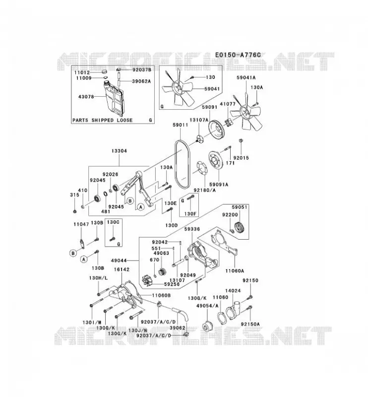 REFROIDISSEMENT Kawasaki Petits Moteurs FD FD620D FD MOTORS  FD620D-JS22