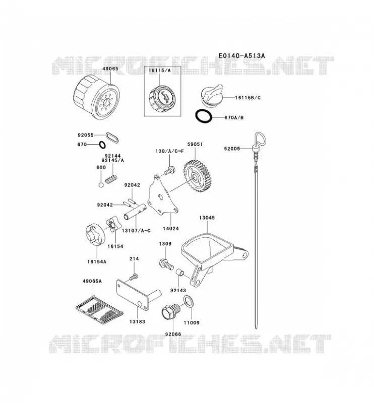 KIT DE GRAISSAGE Kawasaki Petits Moteurs FD FD620D FD MOTORS  FD620D-KS22