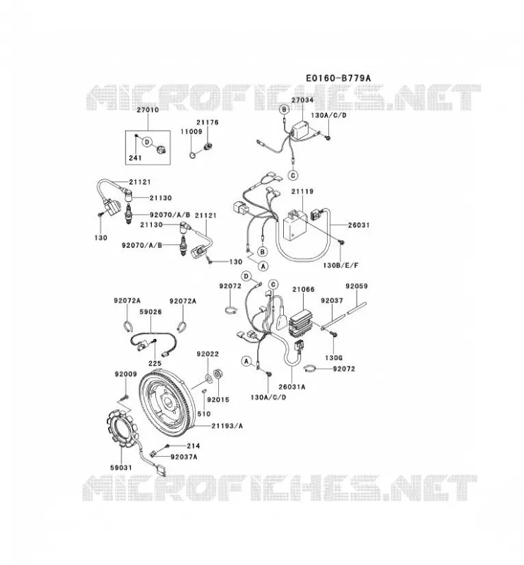 &Eacute;QUIPEMENT ELECTRIQUE Kawasaki Petits Moteurs FD FD620D FD MOTORS  FD620D-MT51