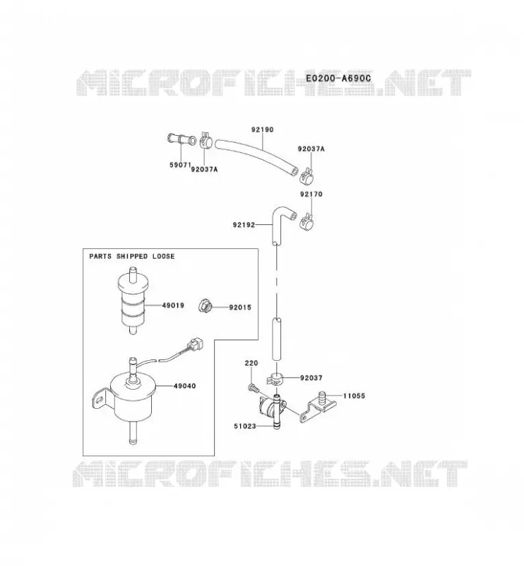 RESERVOIR CARBURANT/ROBINET Kawasaki Petits Moteurs FD FD620D FD MOTORS  FD620D-MT51