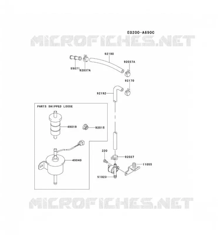 RESERVOIR CARBURANT/ROBINET Kawasaki Petits Moteurs FD FD620D FD MOTORS  FD620D-MT52