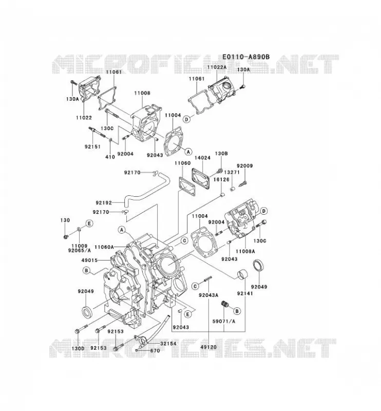 CULASSE/CARTER MOTEUR Kawasaki Petits Moteurs FD FD620D FD MOTORS  FD620D-NS26