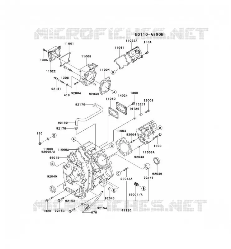CULASSE/CARTER MOTEUR Kawasaki Petits Moteurs FD FD620D FD MOTORS  FD620D-PS26