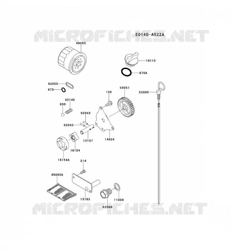 KIT DE GRAISSAGE Kawasaki Petits Moteurs FD FD620D FD MOTORS  FD620D-SS22