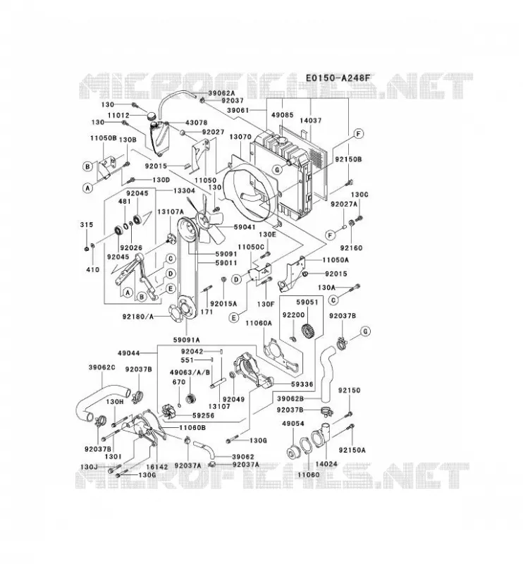 REFROIDISSEMENT Kawasaki Petits Moteurs FD FD661D FD MOTORS  FD661D-AS05
