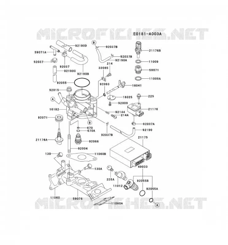 PIECE CARBURATEUR Kawasaki Petits Moteurs FD FD661D FD MOTORS  FD661D-AS06