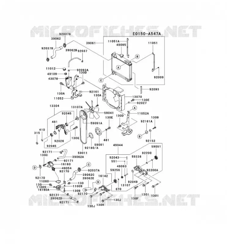 REFROIDISSEMENT Kawasaki Petits Moteurs FD FD671D FD MOTORS  FD671D-AS03