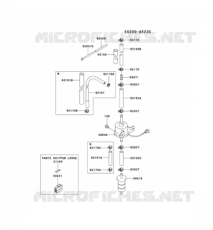 RESERVOIR CARBURANT/ROBINET Kawasaki Petits Moteurs FD FD671D FD MOTORS  FD671D-DS00