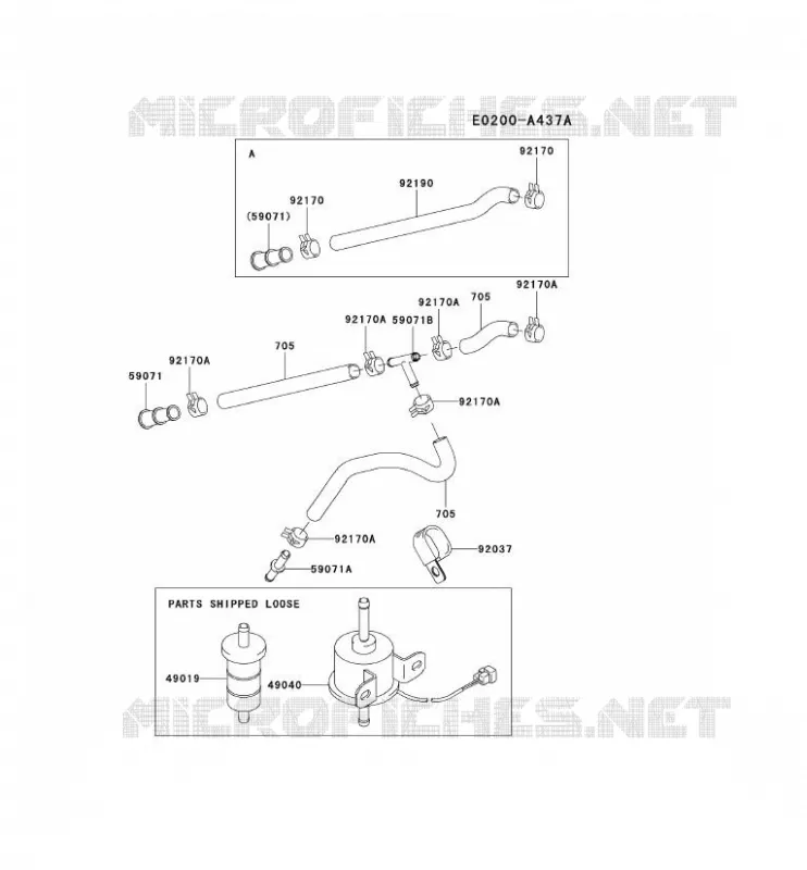 RESERVOIR CARBURANT/ROBINET Kawasaki Petits Moteurs FD FD711D FD MOTORS  FD711D-DS01