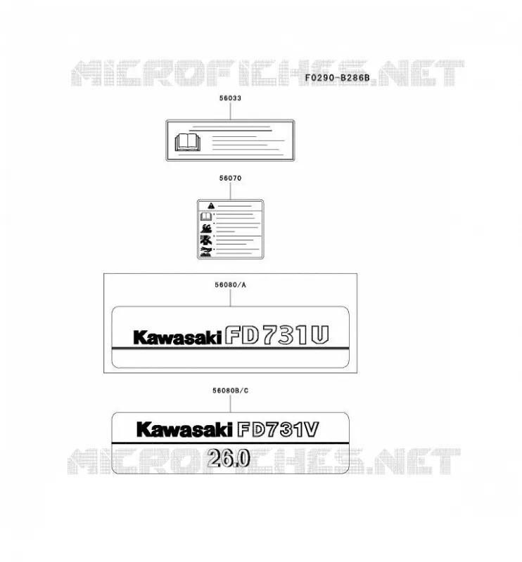 LABEL Kawasaki Petits Moteurs FD FD731V FD MOTORS  FD731V-AS00