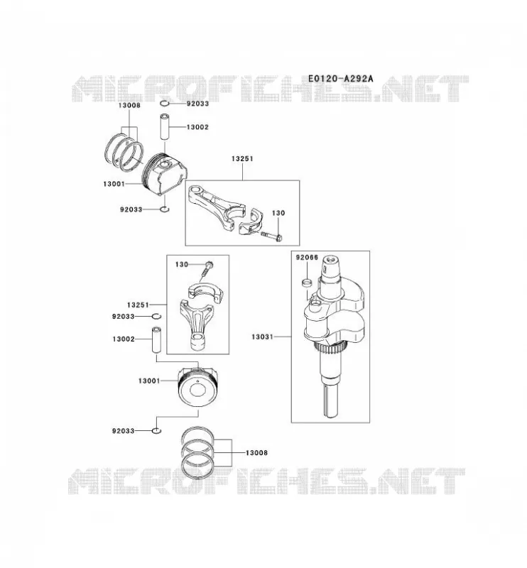 PISTON/VILEBREQUIN Kawasaki Petits Moteurs FD FD731V FD MOTORS  FD731V-AS02