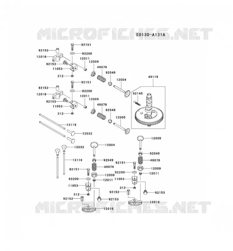 SOUPAPE/ARBRE A CAME Kawasaki Petits Moteurs FD FD731V FD MOTORS  FD731V-AS02