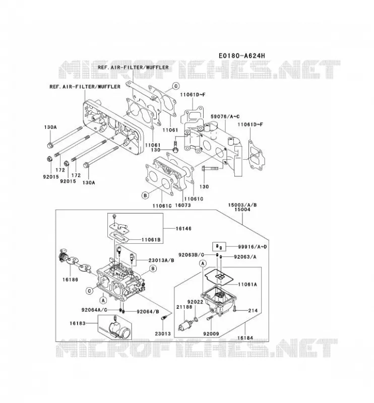 CARBURATEUR Kawasaki Petits Moteurs FD FD731V FD MOTORS  FD731V-AS03