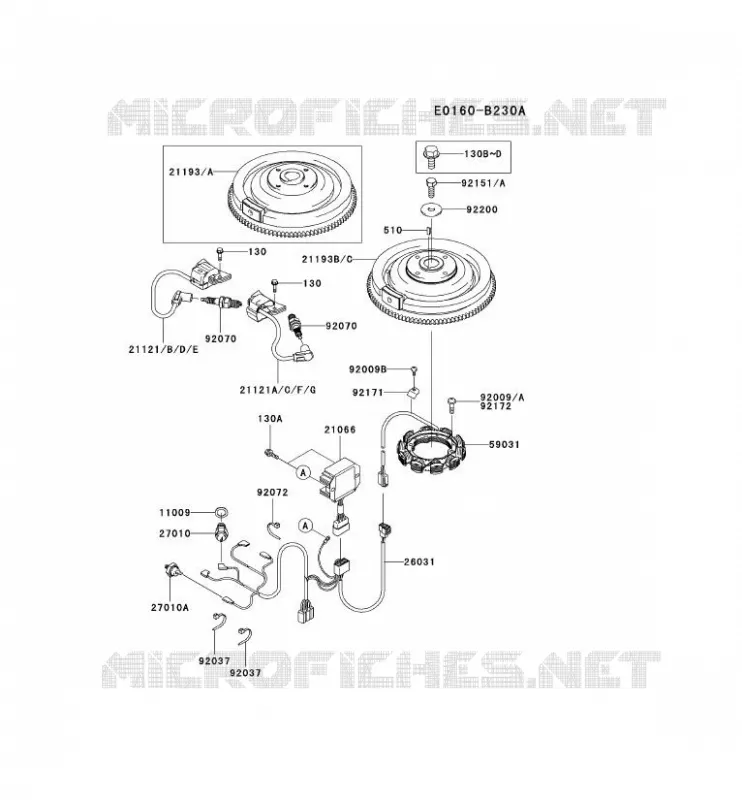 &Eacute;QUIPEMENT ELECTRIQUE Kawasaki Petits Moteurs FD FD731V FD MOTORS  FD731V-AS03