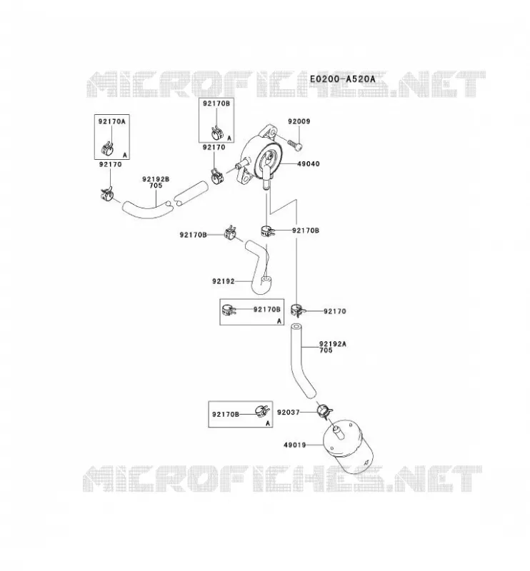 RESERVOIR CARBURANT/ROBINET Kawasaki Petits Moteurs FD FD731V FD MOTORS  FD731V-AS04