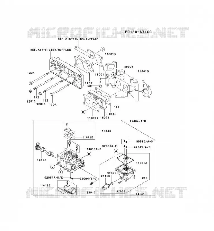 CARBURATEUR Kawasaki Petits Moteurs FD FD731V FD MOTORS  FD731V-AS07