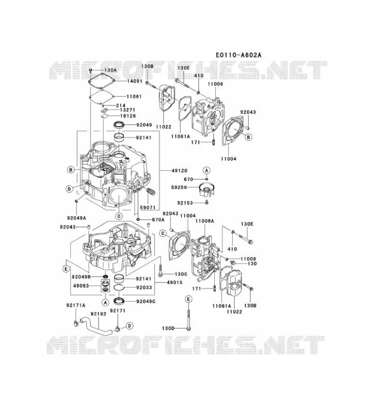 CULASSE/CARTER MOTEUR Kawasaki Petits Moteurs FD FD731V FD MOTORS  FD731V-AS07