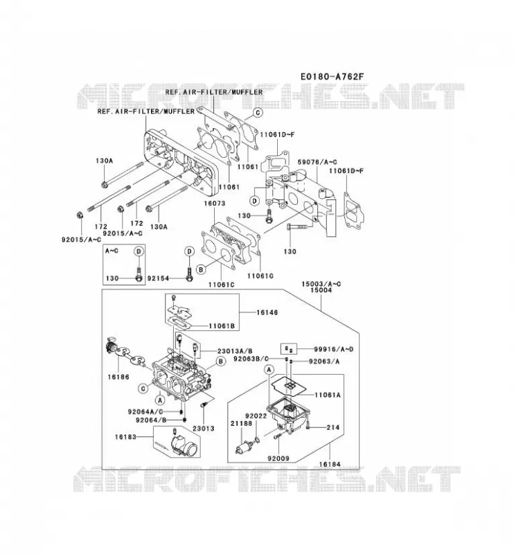 CARBURATEUR Kawasaki Petits Moteurs FD FD731V FD MOTORS  FD731V-BS00