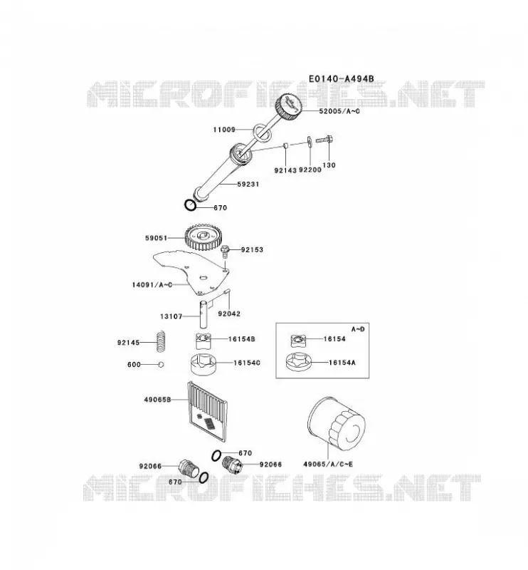 KIT DE GRAISSAGE Kawasaki Petits Moteurs FD FD731V FD MOTORS  FD731V-CS00