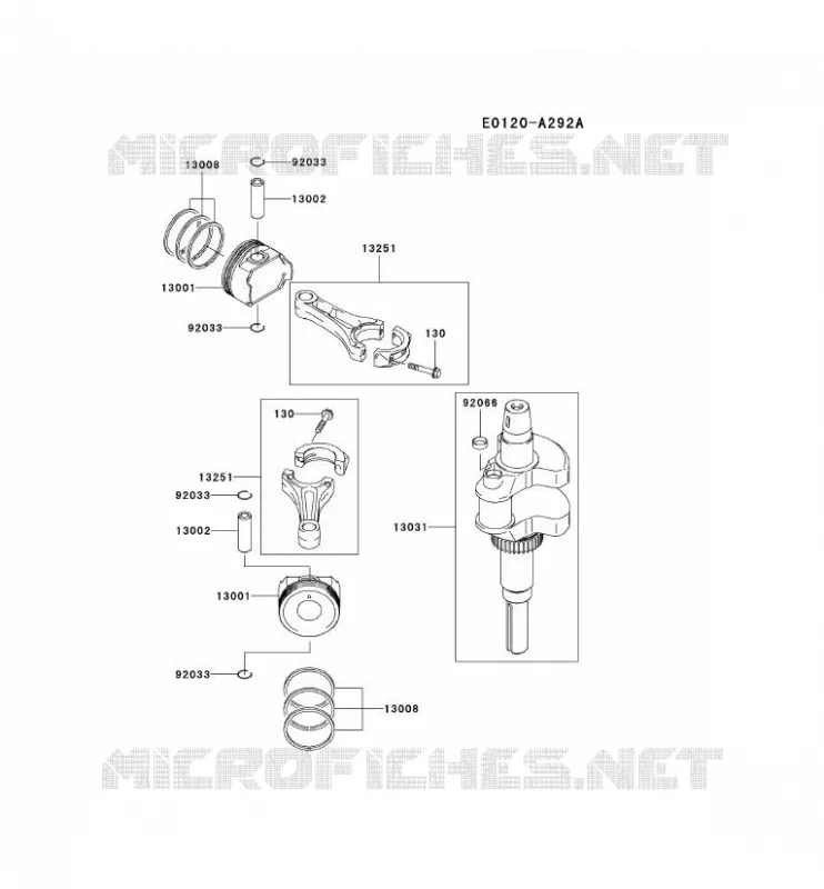 PISTON/VILEBREQUIN Kawasaki Petits Moteurs FD FD731V FD MOTORS  FD731V-CS02