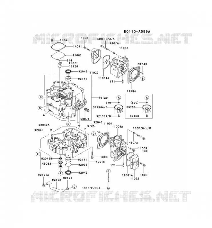CULASSE/CARTER MOTEUR Kawasaki Petits Moteurs FD FD731V FD MOTORS  FD731V-CS03