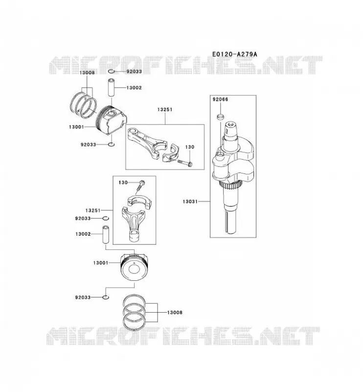PISTON/VILEBREQUIN Kawasaki Petits Moteurs FD FD731V FD MOTORS  FD731V-CS03