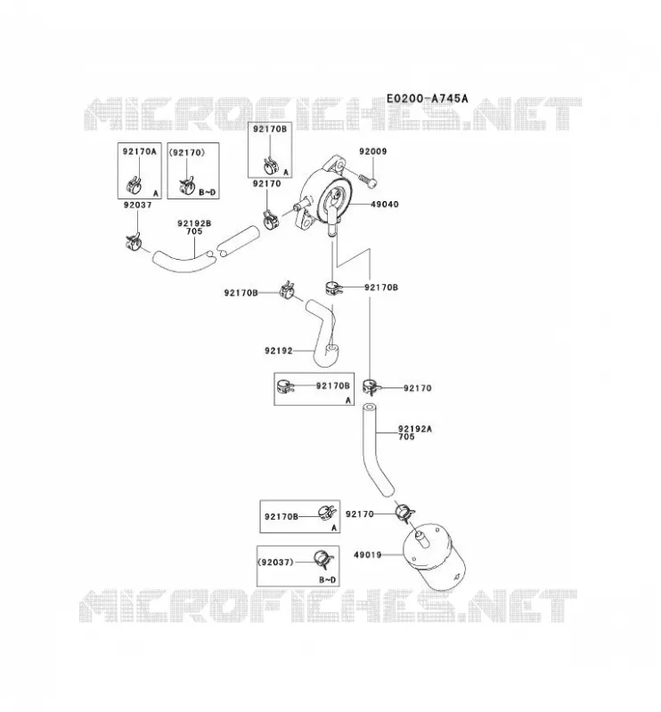 RESERVOIR CARBURANT/ROBINET Kawasaki Petits Moteurs FD FD731V FD MOTORS  FD731V-CS05