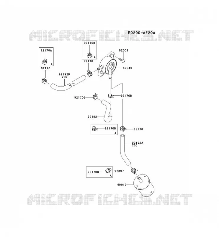 RESERVOIR CARBURANT/ROBINET Kawasaki Petits Moteurs FD FD731V FD MOTORS  FD731V-DS00