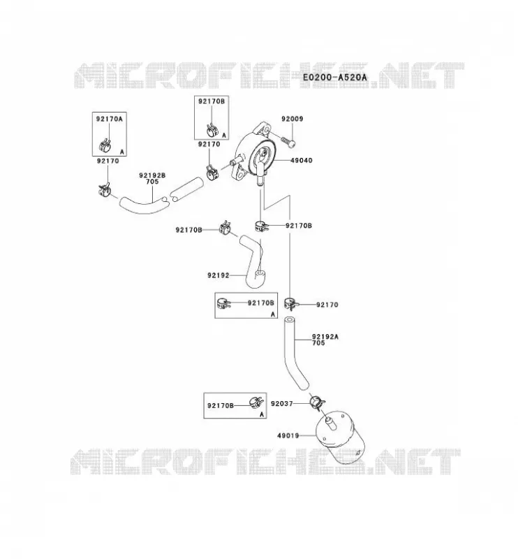 RESERVOIR CARBURANT/ROBINET Kawasaki Petits Moteurs FD FD731V FD MOTORS  FD731V-DS01