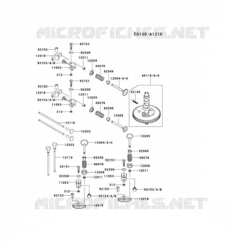 SOUPAPE/ARBRE A CAME Kawasaki Petits Moteurs FD FD731V FD MOTORS  FD731V-DS01