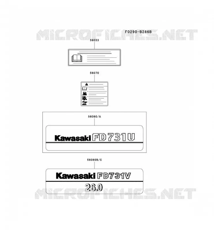 LABEL Kawasaki Petits Moteurs FD FD731V FD MOTORS  FD731V-DS05