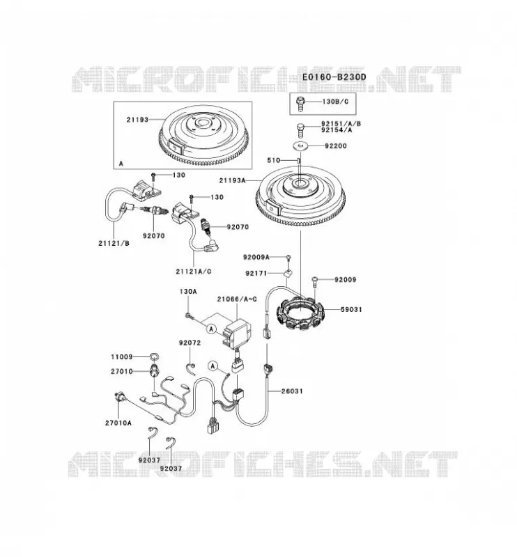 &Eacute;QUIPEMENT ELECTRIQUE Kawasaki Petits Moteurs FD FD731V FD MOTORS  FD731V-ES04