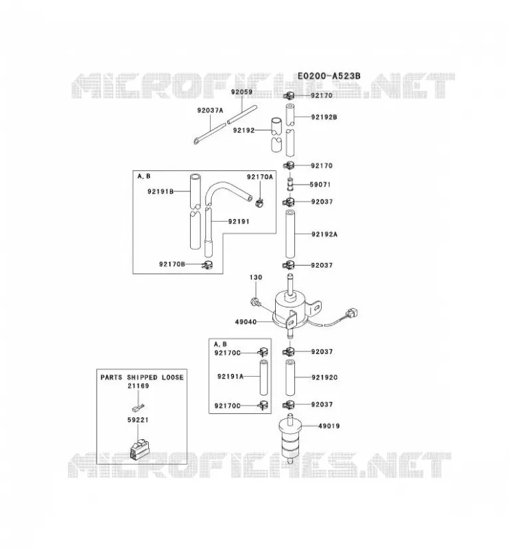 RESERVOIR CARBURANT/ROBINET Kawasaki Petits Moteurs FD FD750D FD MOTORS  FD750D-AS00